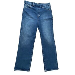 Good American Jeans‎ Womens 5 Blue High Rise Straight Leg Stretch Denim Classic